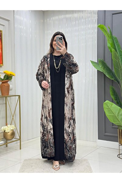 Modam Bella Plus Size Kimono Patterned Dress