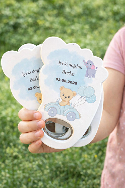 Caldium Store Ayak İzi Doğum Günü Temalı Kişiye Özel Açacak Magnet 10 Adet