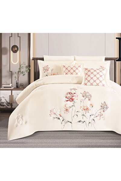 alzawia مفرش نفرين سادة مايكروفايبر صيفي قماش بارد 8قطع لحاف مقاس 230×250سم