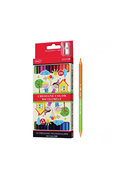 daço Creioane colorate 12 buc/set bicolor Daco CC312B