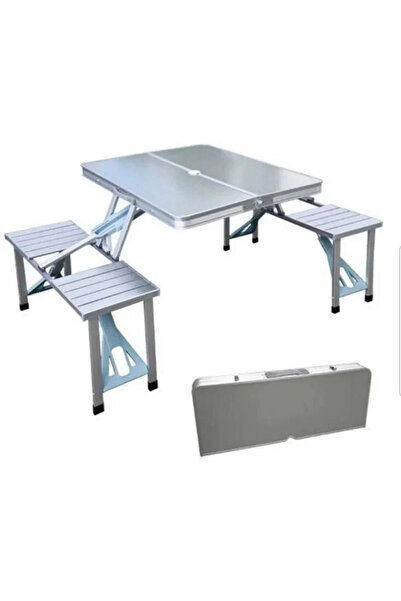OEM Folding table with 4 aluminum picnic chairs