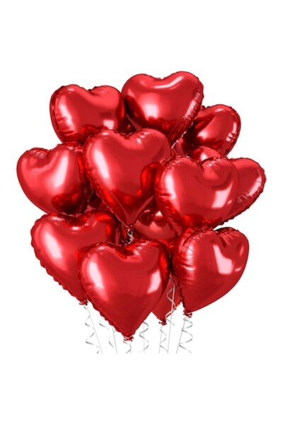 DELPI Set of 10 Heart-Shaped Decorative Balloons