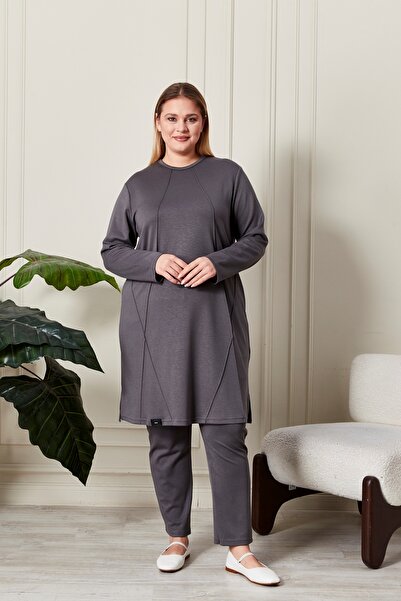 Ferace Women's Plus Size Ribbed Set