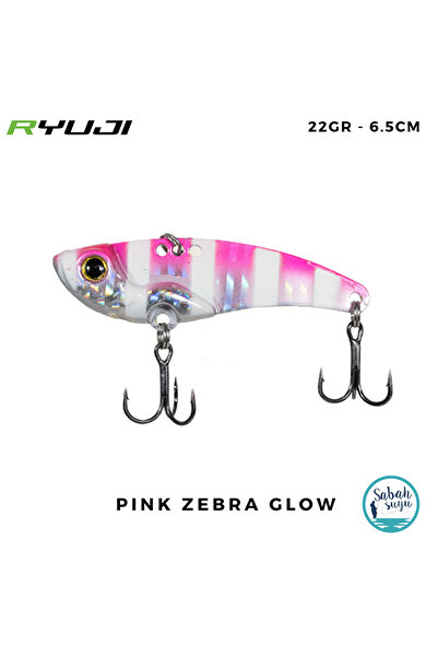 RYUJI Mirror VIB Vibrasyon Jig 6.5cm 22gr Pink Zebra Glow