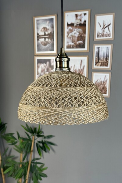 Bamyum MODEL X Bohem Recycle İplik Jüt El Yapımı İplik Eskitme Lale Başlık Te...