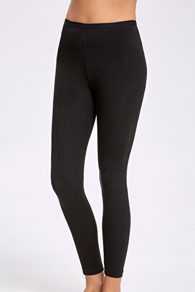 İlke Women, Black, 92% Cotton 8% Elastane, Long Leggings