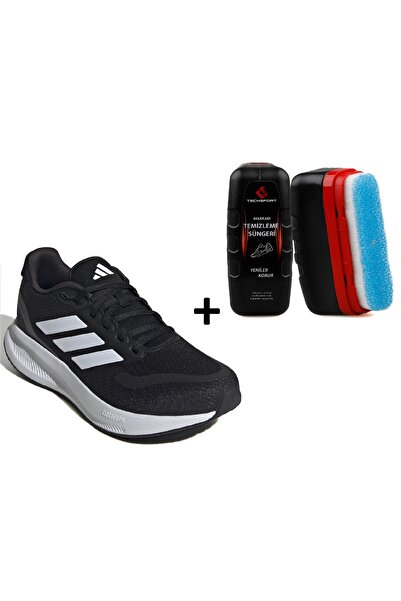 Korayspor Shoes and Cleaning Sponge - Original Runfalcon Unisex Sneakers Black