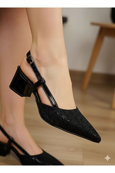 DB Women's Pointed Toe Adjustable Strap Comfortable Heeled Shoes