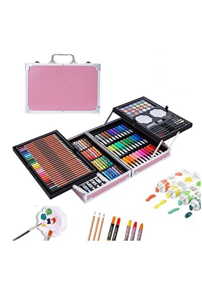 Arabest 145-Piece Art Supplies Set, Portable Drawing Art Kits Include Water C...