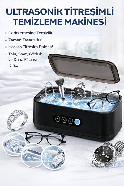 Ecuy Ultrasonic Glasses Cleaning Machine 650ml Glasses Jewelry Ring Earrings ...