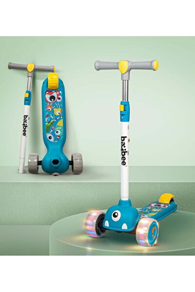 BAYBEE Maxi Skate Scooter for Kids, 3 Wheel Kids Scooter with 3 Height Adjust...