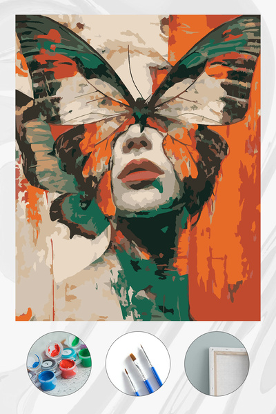 Parloran Sayılarla Boyama 40x50 cm Tuval Seti - Boyaları Ve Fırçaları Dahil -...