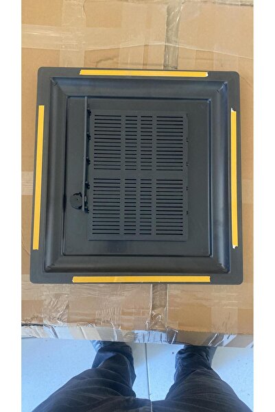ÇELİK MENFEZ Fanli Bathroom Ventilation Grill Plastic 45X45 with Fan / Anthra...