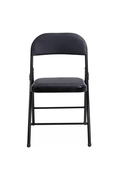 OEM Folding chair with metal frame upholstered in durable eco-leather NEW - B...