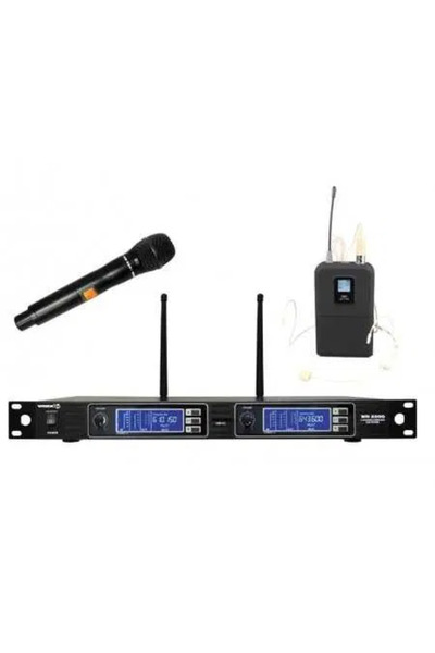 OEM Set Microfon Wireless + Lavalieră cu Afișaj LCD WVNGR WG-8833