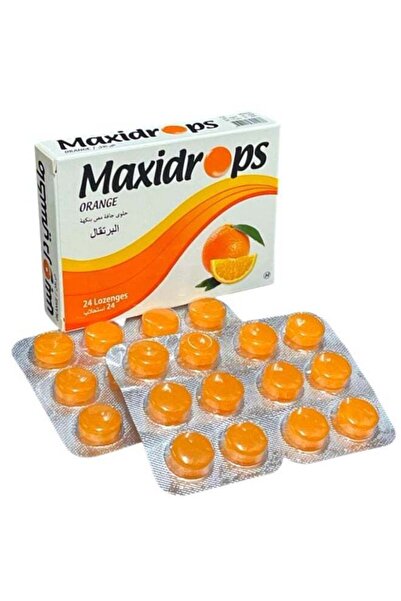 Maxidrops معينات برتقالية 24 قطعة