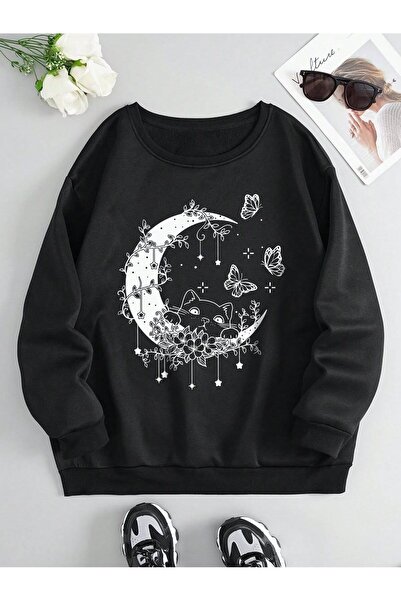 Kids Hanorac de iarnă pentru copii, unisex, cu imprimeu Moon Star Butterfly, ...