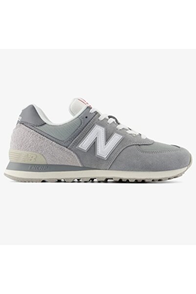 New Balance 574 Leather Unisex Gray Sneaker Hakiki Deri Günlük Spor Ayakkabı Gri