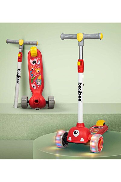 BAYBEE سكوتر ماكسي للأطفال، سكوتر بثلاث عجلات للأطفال مع مقبض قابل لتعديل الا...