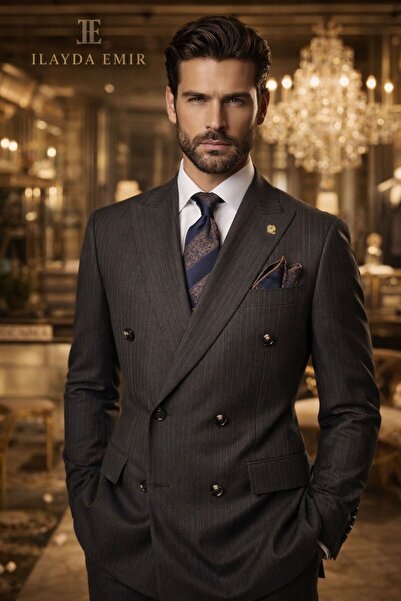 ilayda emir بأزرار على الجهتين ، ياقة كيرلانجتش، 6 دروب، سليم فيت، 6 أزرار، ب...