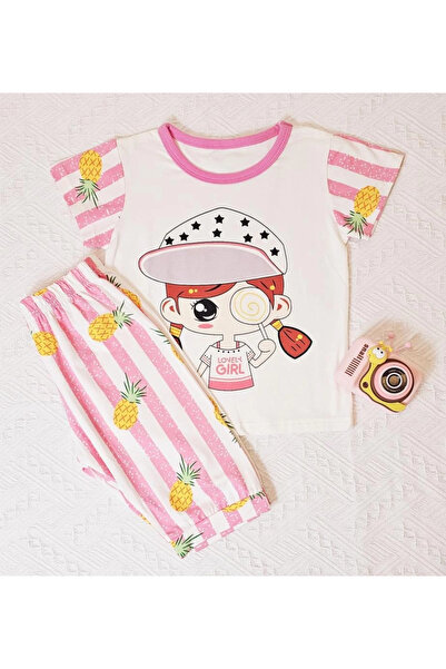 1way Girls' summer pajama set with shorts