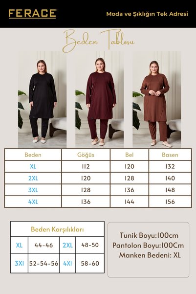 Ferace Women's Plus Size Ribbed Set