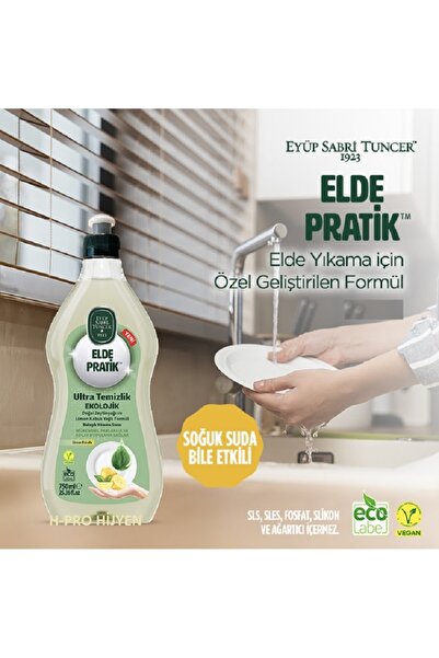 Eyüp Sabri Tuncer Doğal Zeytinyağı ve Limon Kabuk Yağlı Formül Bulaşık Yıkama...