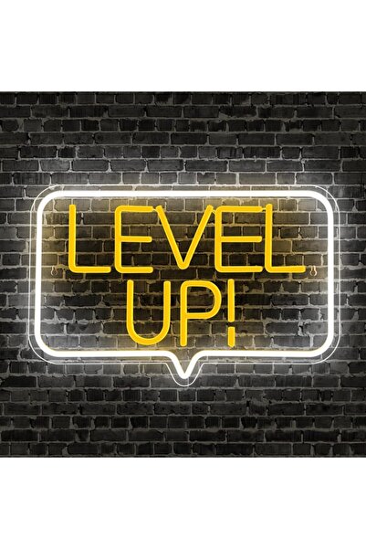 Slasa Level Up LED Neon Sign 27x42 cm Multicolor Acrylic Gaming Decor