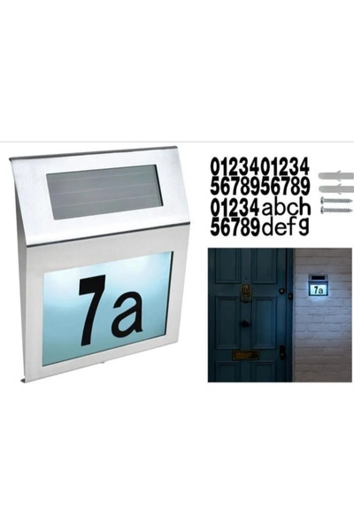 OEM Solar-powered LED house number letters a-h digits 0-9