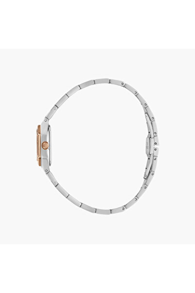 Omax Two-Tone Metal Strap Watch