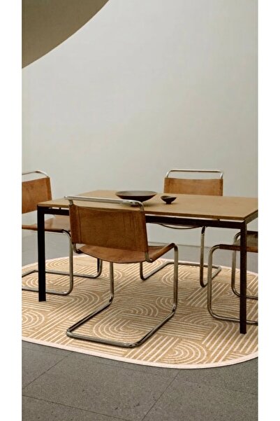 Halispecial Raye-Hardal-Oval-Salon-Oturma Odası-Koridor-Mutfak-Modern-Kilim-Y...
