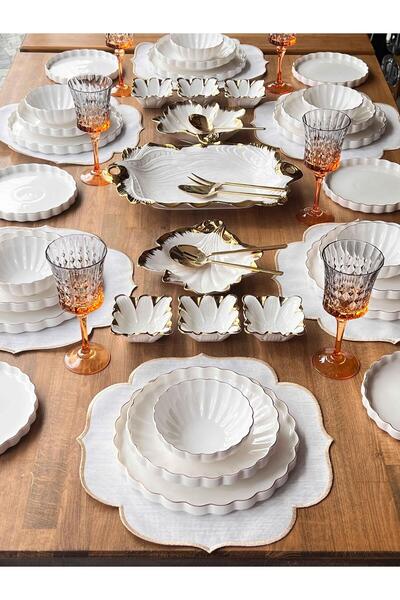 ROSSEV Yemek Takımı Royal Charme Gold 50 Parça 6 Kişilik