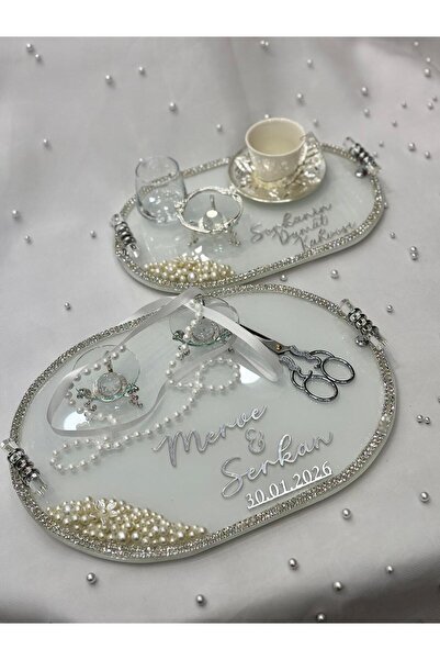 GÜRLEK TEKSTİL Tavă de logodnă cu model diamant, tavă de promisiune, tavă de ...