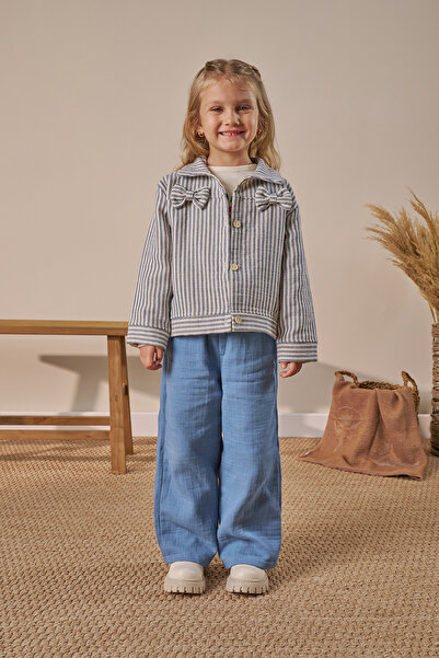 Minipodyum Σετ κοριτσίστικο εορταστικό 3 τεμάχια με ρίγες