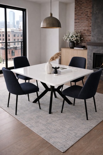 Can Vista Home 70×70 Kare Beyaz Portatif Masa Lark Panel