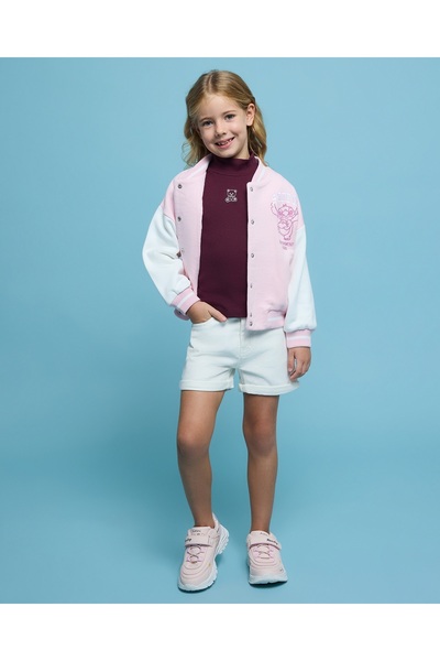 R&B Ribbed Top with High Neck and Long Sleeves