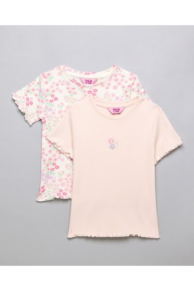 R&B عبوة من قطعتين من القمصان المطبوعة بأكمام قصيرة