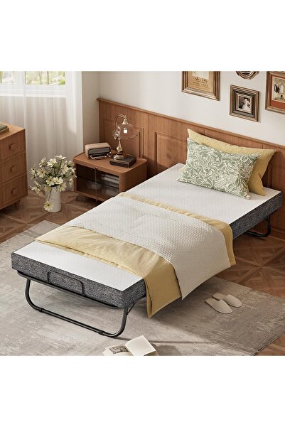 ZUIHAO أسرة قابلة للطي محمولة مقاس 190 × 80 سم مع مرتبة إسفنجية ذكية وأسرة قا...