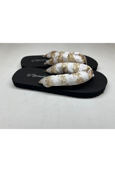 E evalupe Papuci de plajă Bella din șifon, din material textil, care nu irită pielea