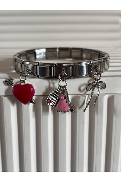 bijoux uniques Steel Italian Charm Bracelet