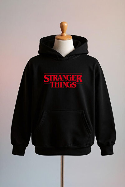 Vordevia سترة Stranger Things مطبوع القطنية ذات قصة فضفاضة خيوط O بغطاء رأس