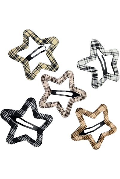 MINII MODZ مشابك شعر ستار تيك تاك (عبوة من 5 مشابك كبيرة و5 مشابك صغيرة) (مرب...