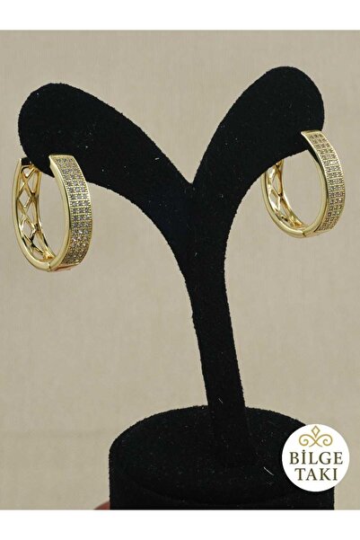 Bilge Takı Vip Zircon Stone Ring Form Xuping Earrings, Stainless, Does Not Ta...