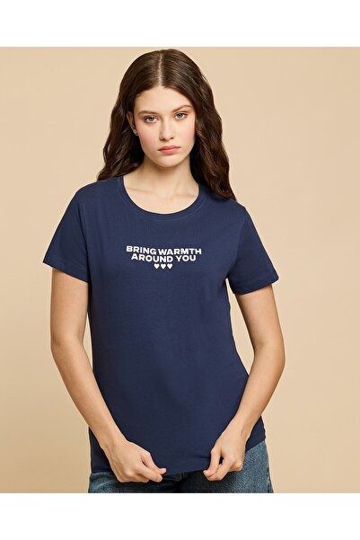 R&B Printed T-Shirt with Crew Neck and Short Sleeves