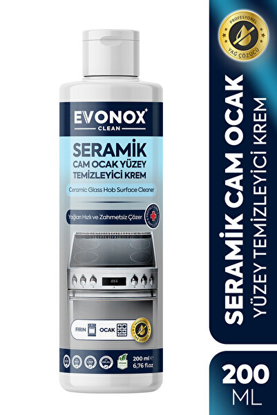 Evonox Clean Κρέμα Καθαρισμού Κεραμικής και Γυάλινης Εστίας 200 ml