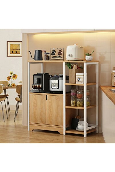 ZUIHAO 3-Tier Coffee Corner Cabinet Kitchen Storage Shelf Rack Kitchen Organi...