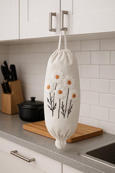 MasterCar Sarı Patya Desenli Poşetlik & Punch Keten Poşet Düzenleyici – Poşet...