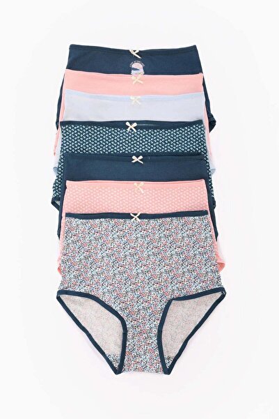 CARINA عبوة من ٧ سراويل بريف بخصر عالي ملونة