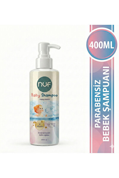 NUF Doğal Bebek Şampuanı B Vitaminli Besleyici - Göz Yakmayan Saç Vücut Şampuanı 400 ml