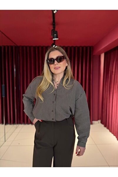 Serpirella Butik Cămașă Voile cu dungi